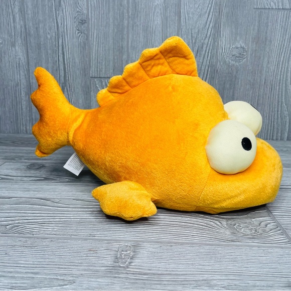 Universal Studios The Simpsons Blinky The 3 Eyed Fish Plush 15'' Goldfish pillow - Picture 4 of 9